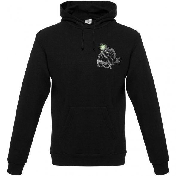 Худи «Морской черт» со светящимся принтом, черное 