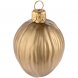 Елочная игрушка «Грецкий орех», матовое золото 
