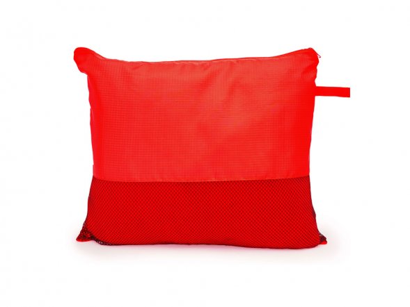 Плед BERING из гладкого флиса плотностью 200 г/м2 с чехлом в тон, красный 