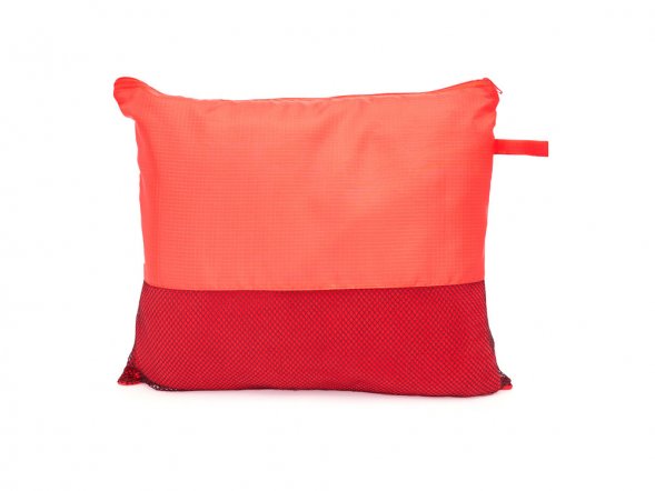 Плед BERING из гладкого флиса плотностью 200 г/м2 с чехлом в тон, красный 