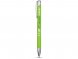 Алюминиевая шариковая кнопочная ручка Moneta, синие чернила, лайм 