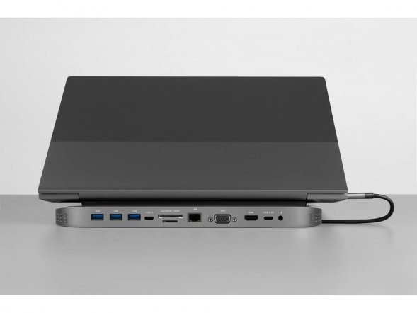 Хаб USB Type-C 3.0 для ноутбуков Falcon, черный 
