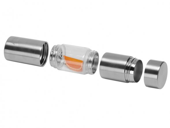 Бутылка для воды FLAVOUR U SEE, 460 мл, серебристый 