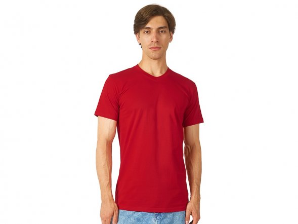 Футболка Heavy Super Club мужская с V-образным вырезом, красный 