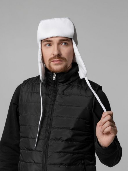 Шапка-ушанка Shelter, белая 