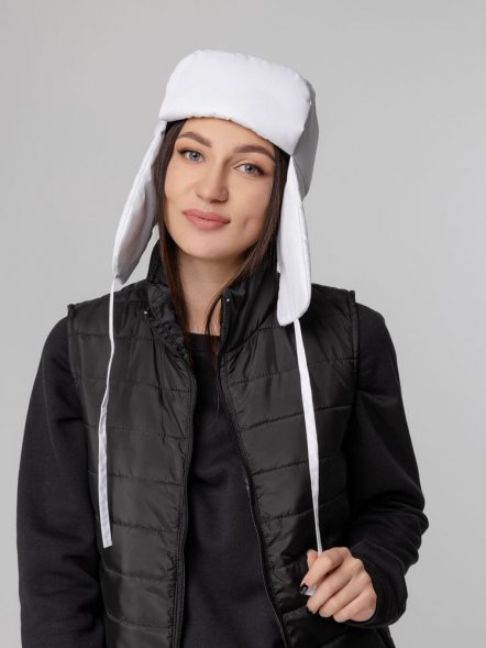 Шапка-ушанка Shelter, белая 