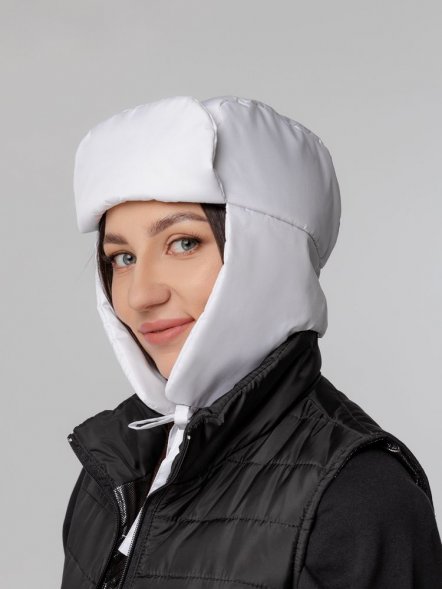 Шапка-ушанка Shelter, белая 