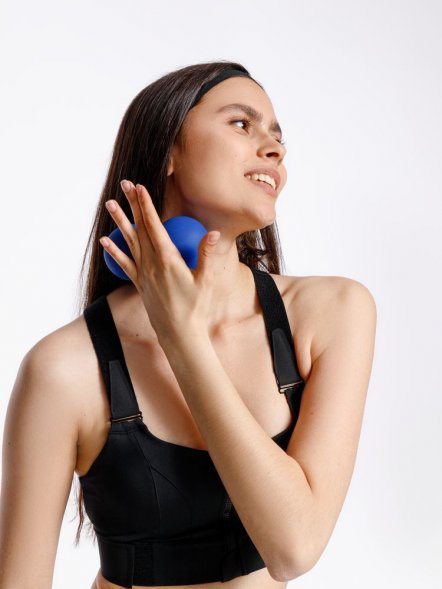 Массажный мяч двойной для MФР Relaxify, синий 