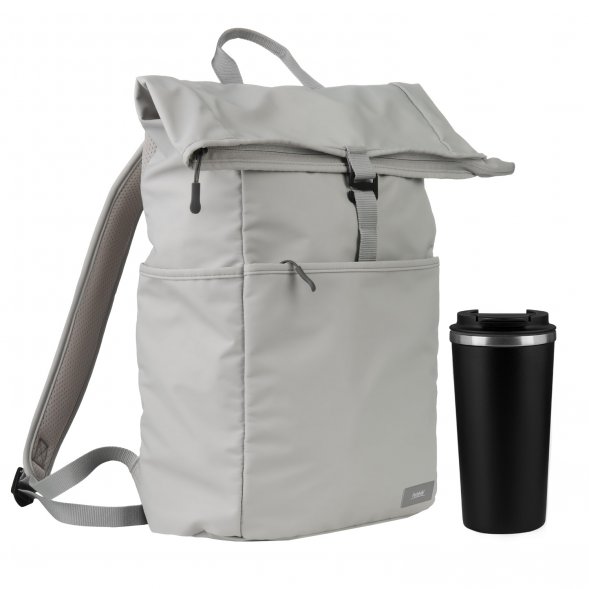 Подарочный набор Palermo, Boston, серый/черный (рюкзак, термокружка) 