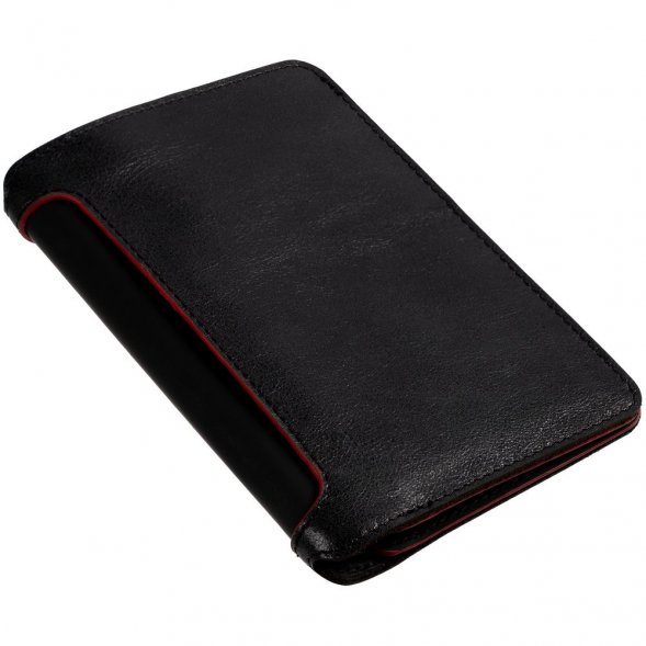 Автобумажник Arrival, черный с красным 