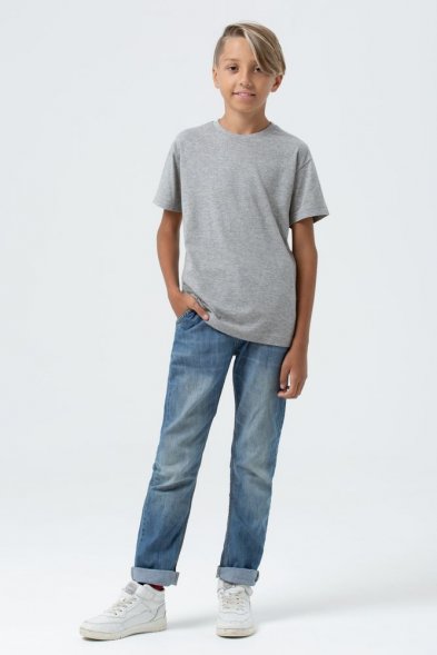 Футболка детская Regent Fit Kids, серый меланж 