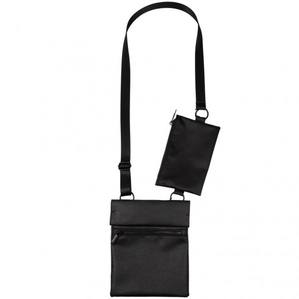 Сумка через плечо ringLink с отстегивающимся органайзером, черная 