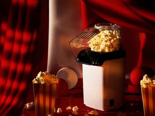 Машина для приготовления попкорна Crisp Twist, белая 