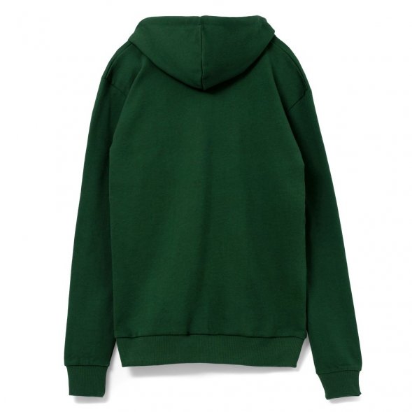 Толстовка с капюшоном на молнии Unit Siverga Heavy, темно-зеленая 