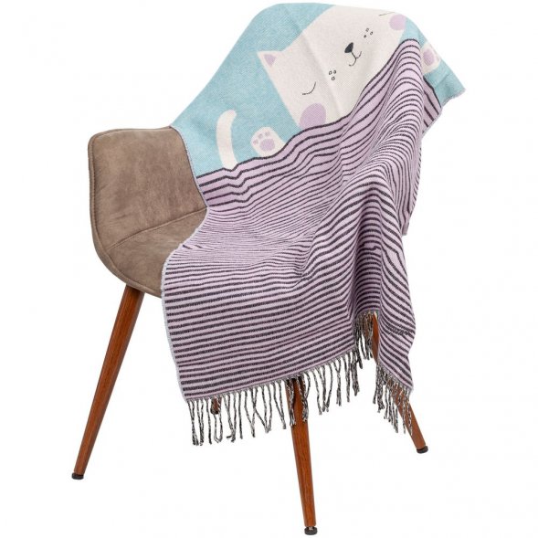 Плед детский Cat, голубой 