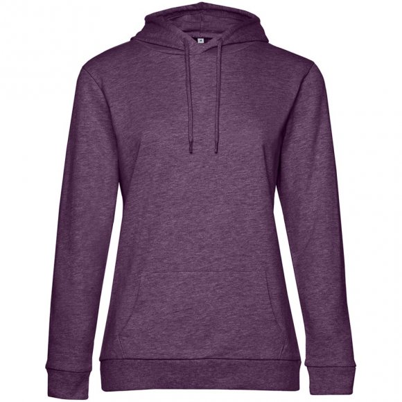 Толстовка с капюшоном женская Hoodie, фиолетовый меланж 