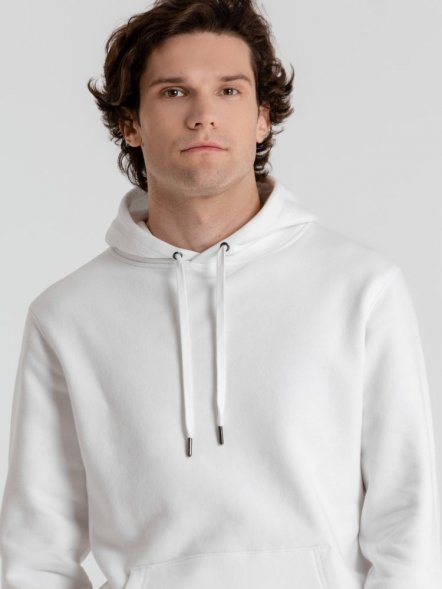 Толстовка с капюшоном унисекс King, белая 