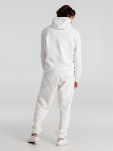 Толстовка с капюшоном унисекс King, белая 