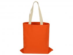 Сумка для шопинга Steady из хлопка с парусиновыми ручками, 260 г/м2, оранжевый