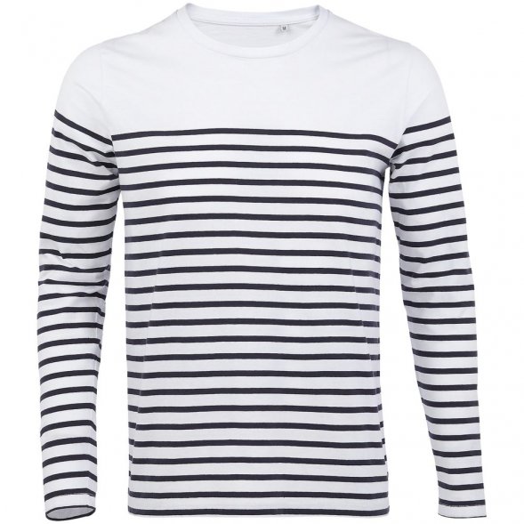 Футболка мужская с длинным рукавом Matelot LSL Men, белая с синим 