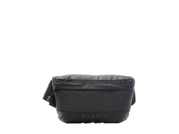Сумка на пояс BUGATTI Universum, графитовая, полиэстер меланж/тарпаулин, 27х5х15 см, 1 л 