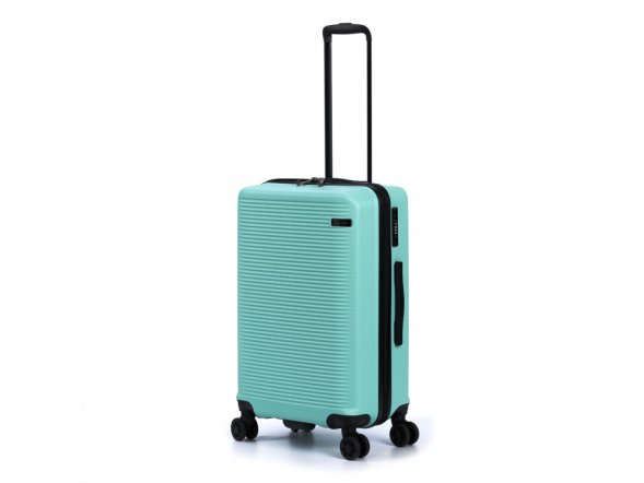 Чемодан TORBER Caspian, светло-зелёный, ABS-пластик, 43 х 26 х 68 см, 64 л 