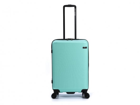 Чемодан TORBER Caspian, светло-зелёный, ABS-пластик, 43 х 26 х 68 см, 64 л 