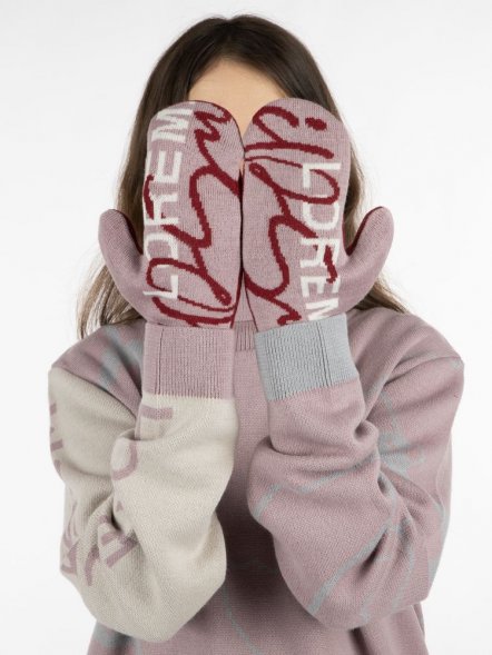 Варежки на заказ Mani, полушерсть 