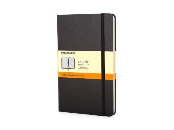 Записная книжка Moleskine Classic (в линейку) в твердой обложке, Pocket (9x14см), черный 