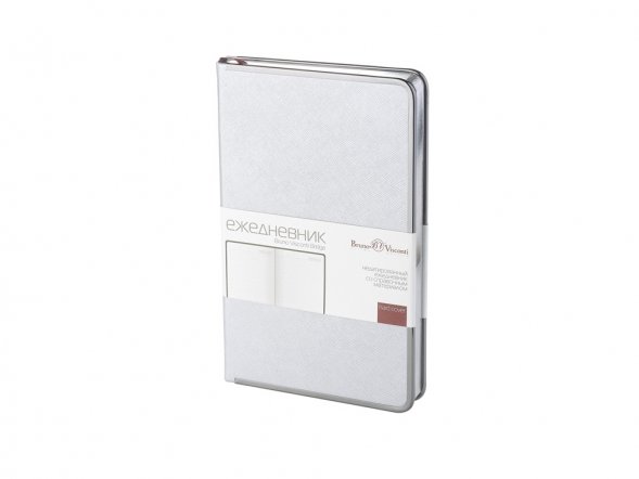 Ежедневник А5 недатированный Bridge, серебристый 
