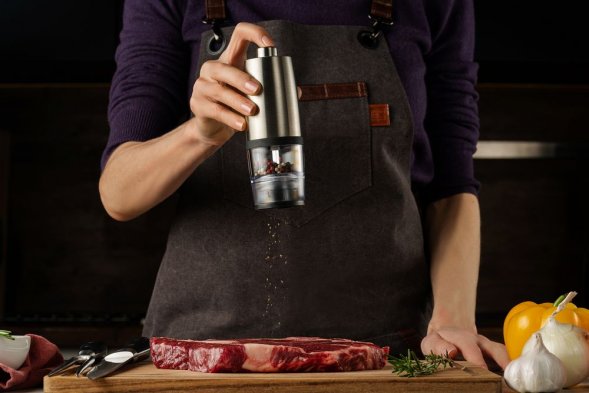 Электрическая мельница для специй Mill of Steel, малая, в упаковке 