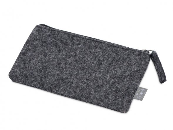 Пенал из RPET-фетра Felt, серый 