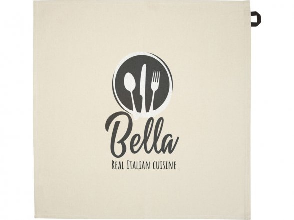 Alora кухонное полотенце из переработанного хлопка плотностью 200 г/м² - сплошной черный 