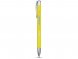 Алюминиевая шариковая кнопочная ручка Moneta, синие чернила, желтый 