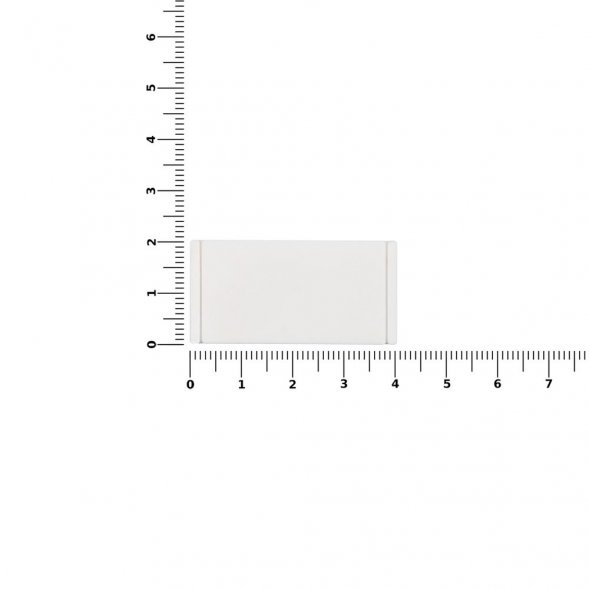 Лейбл из ПВХ Dzeta, XS, белый 