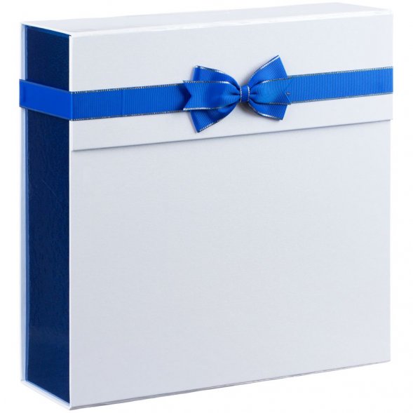 Коробка складная Gallant, L, белая с синим 