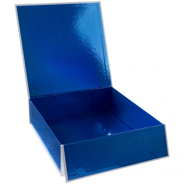 Коробка складная Gallant, L, белая с синим 