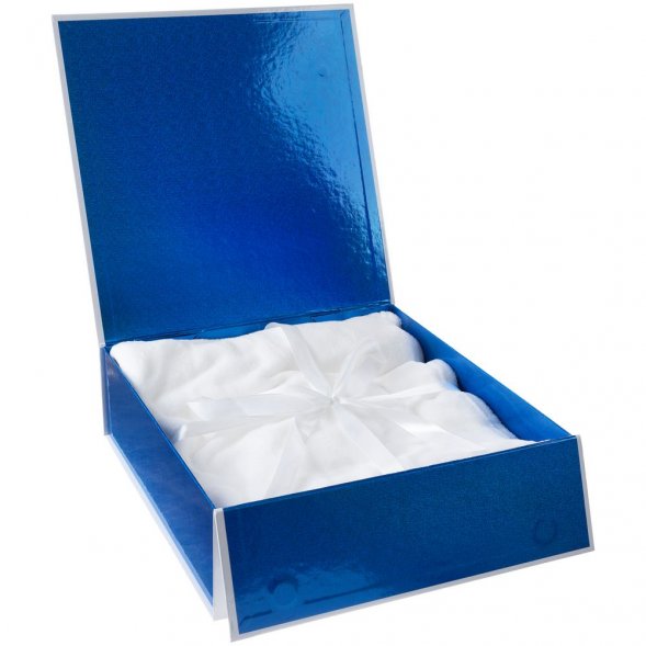 Коробка складная Gallant, L, белая с синим 