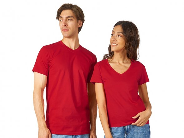 Футболка Heavy Super Club мужская с V-образным вырезом, красный 