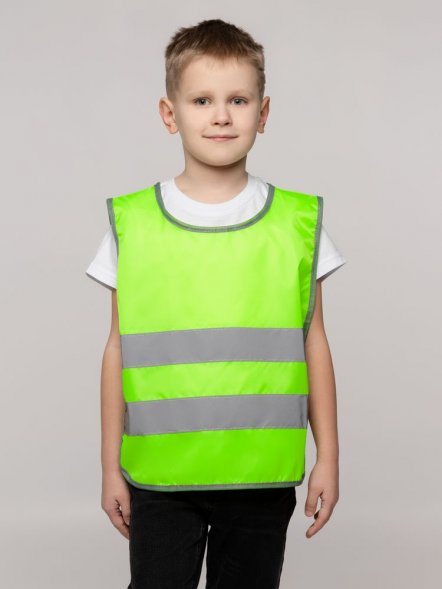 Жилет светоотражающий детский С-2.001Н, желтый неон 