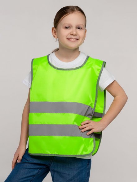 Жилет светоотражающий детский С-2.001Н, желтый неон 