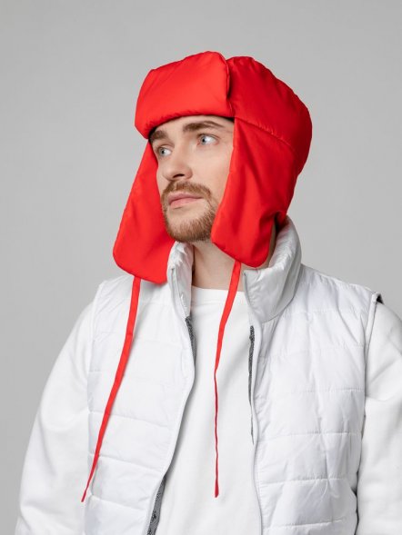 Шапка-ушанка Shelter, красная 