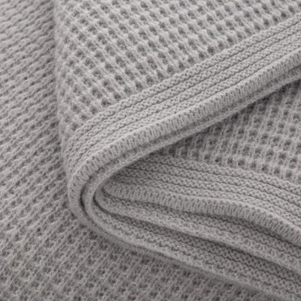 Плед Malta Soft вязаный, 160*90 см, серый 