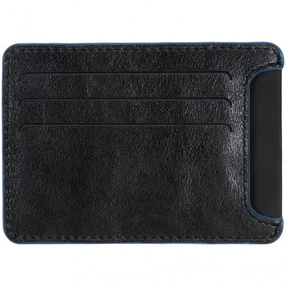 Чехол для карточек Arrival, черный с синим 