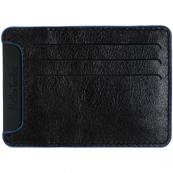 Чехол для карточек Arrival, черный с синим 