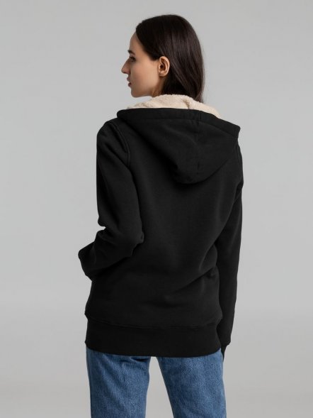 Толстовка унисекс на молнии Sherpa 280, черная 