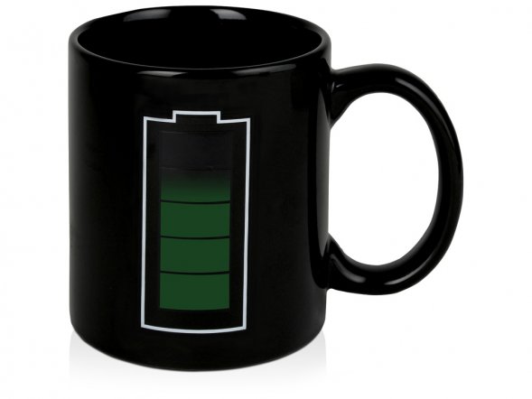 Кружка Зарядка, черный (Р) 