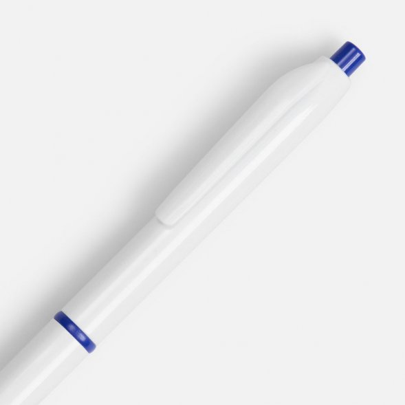 Ручка шариковая Bright Pop, белая с синим 