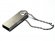 USB 2.0-флешка на 512 Мбайт с мини чипом и круглым отверстием, серебристый 
