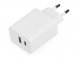 Сетевое зарядное устройство c выходами USB-A и USB-C Recharger, 10 Вт, белый 